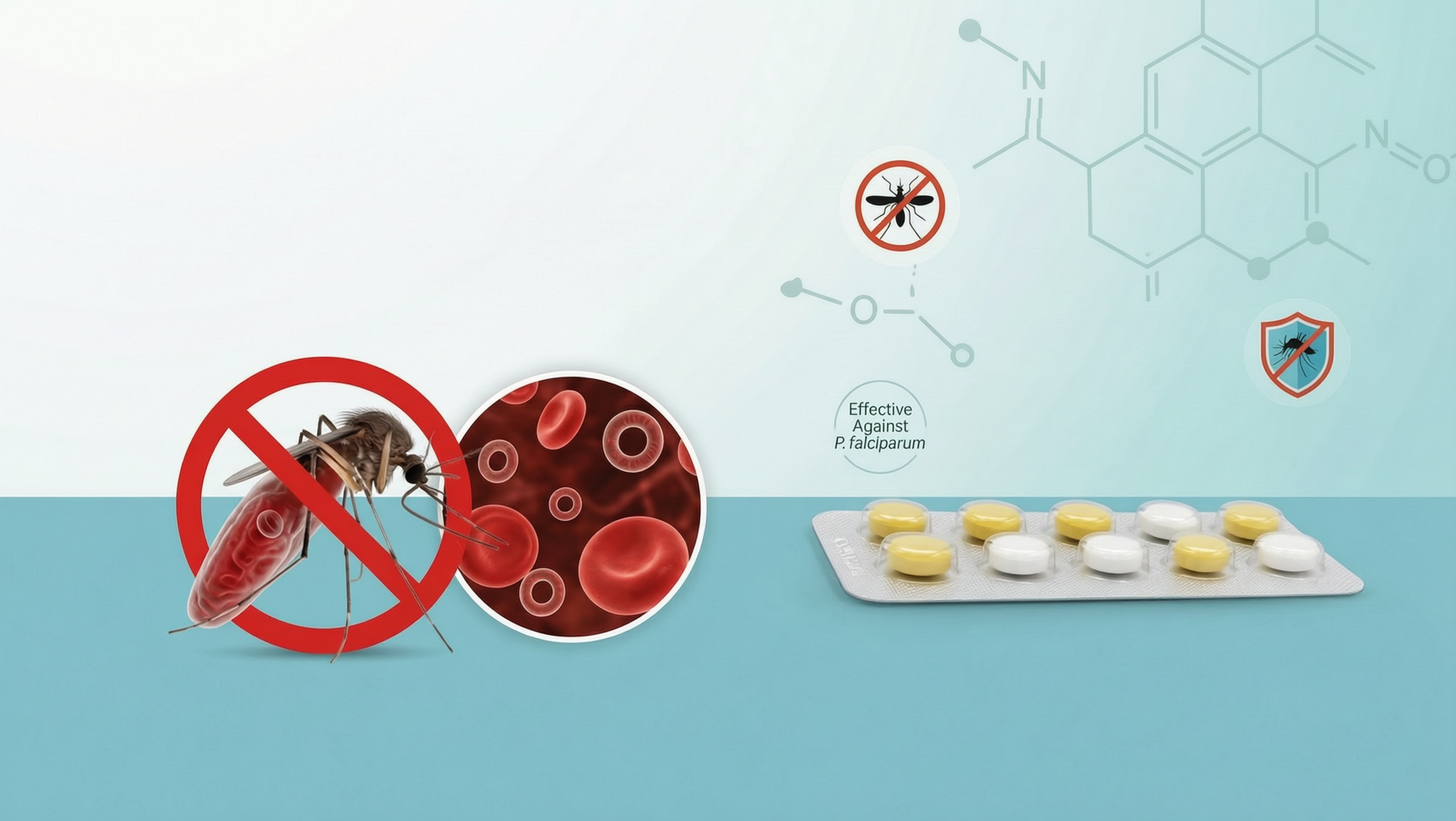 Antimalarial medication tablets for travel health