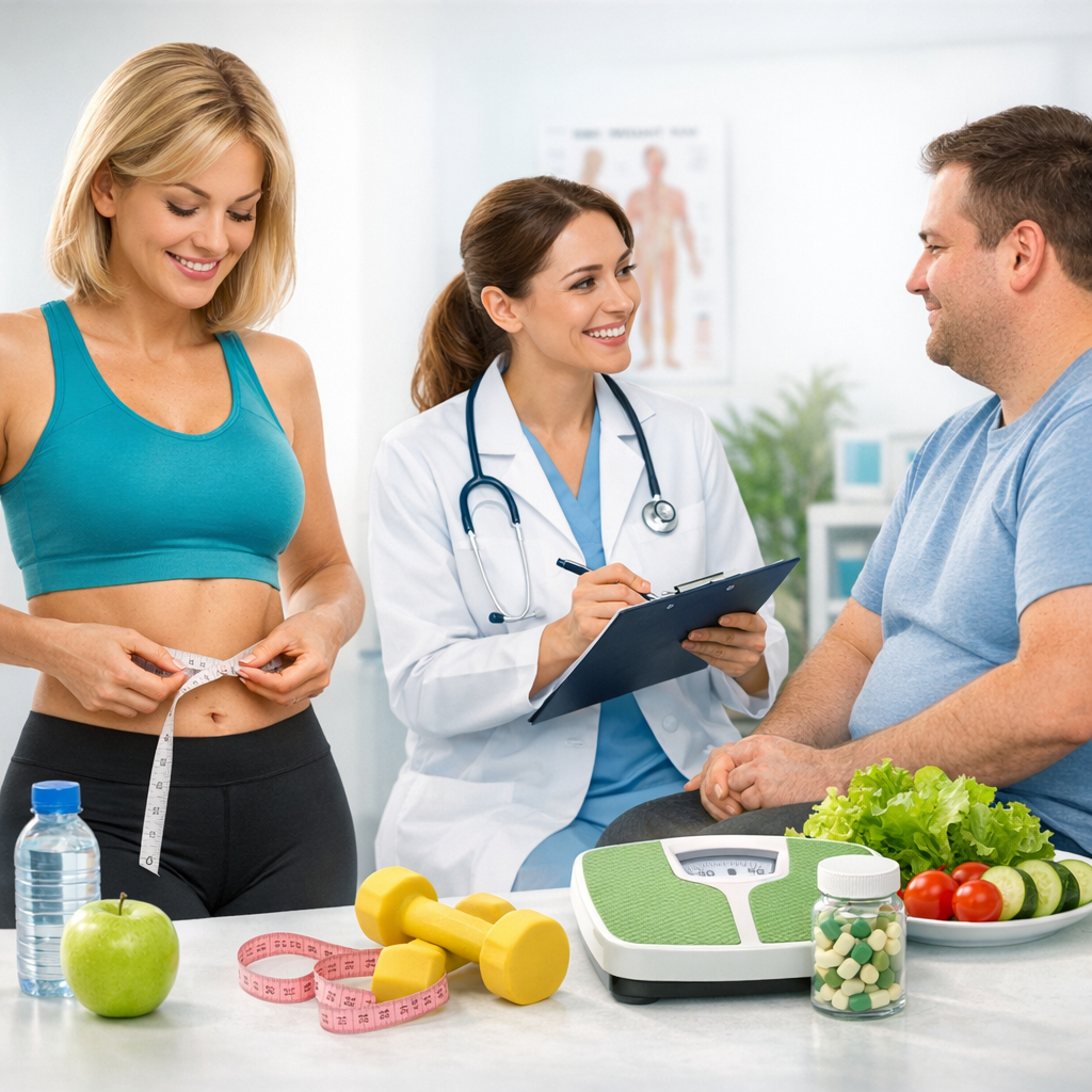 Healthcare professional in a weight loss consultation